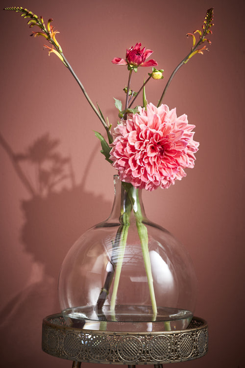 Mica Decorations Lilou Vaas - H31 x Ø22 cm - Gerecycled Glas - Transparant