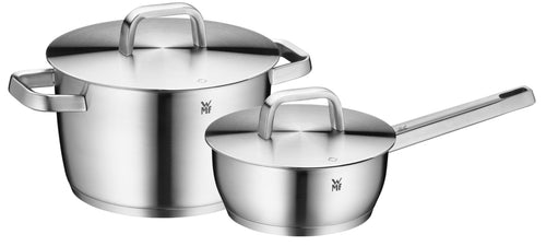 WMF Iconic 2-delige set kookpan hoog - Ø220mm + steelpan met deksel - Ø160mm