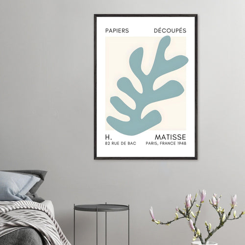 Artfulprints Poster Matisse – Ocean petals turquoise   - 30x40 cm - Turquoise