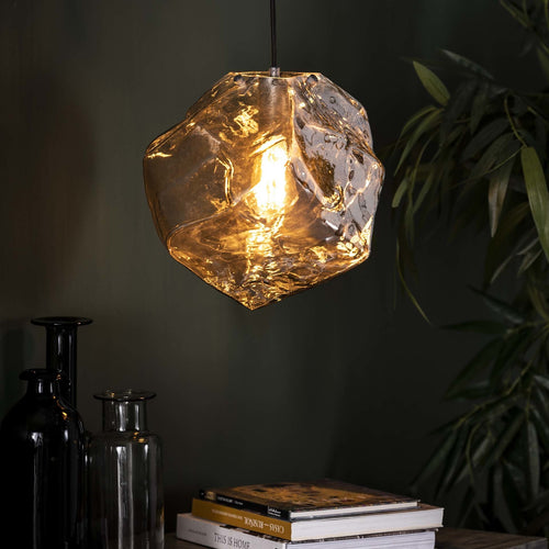 Duverger® hanglamp Amber - mondgeblazen verchroomd glas - 1 lichtpunt - vtwonen shop