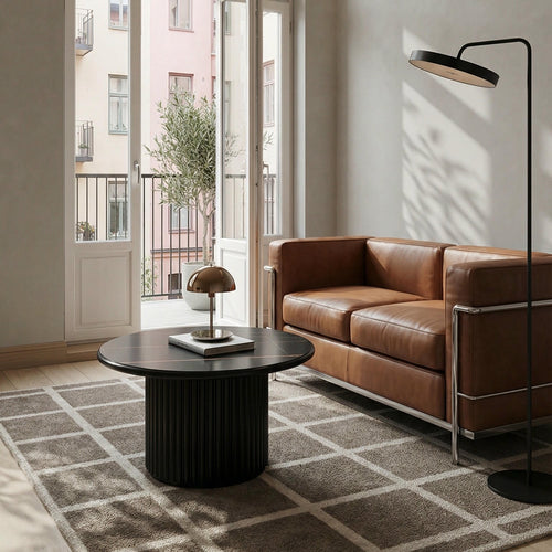 Furnhouse ronde salontafel Easy - Zwart - Ø 80 cm