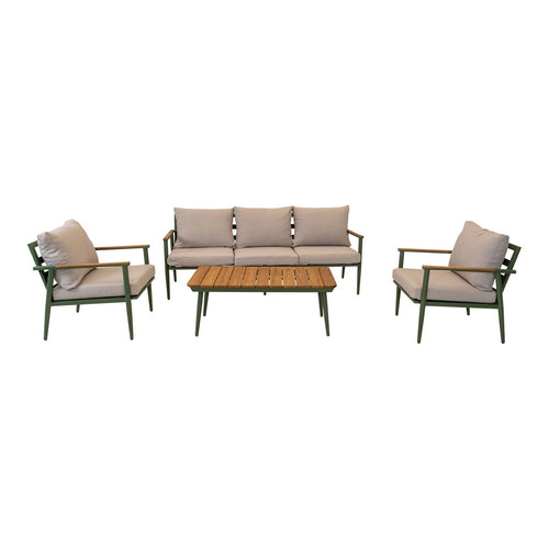 Lesli Living loungebank Riga - groen - 188x74x72cm