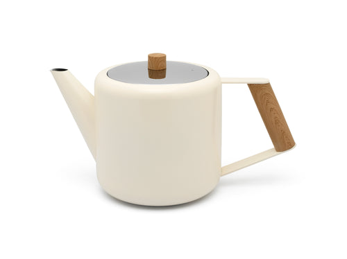 Bredemeijer - Theepot Duet Design Boston 1,1L wit - vtwonen shop