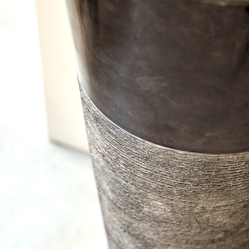 Tikamoon Staande marmeren wastafel in grijs ∅ 40 cm  - Grijs