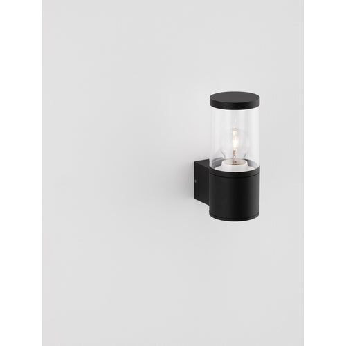 Merano Asbestos Sokkellamp Buiten Zwart Aluminium LED E27 IP54