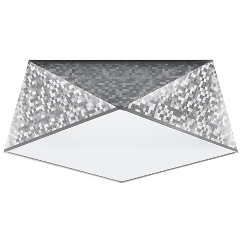 Sollux Lighting Plafondlamp HEXA 35 zilver - 35x35x15cm