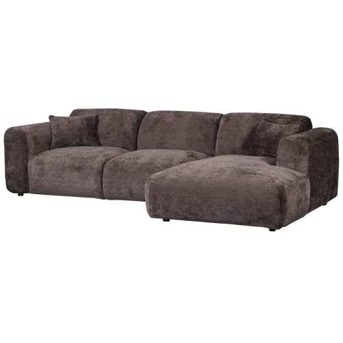 WOOOD chaise longue rechts Cloud - Chenille - Bruin - 80x280x165 cm - vtwonen shop