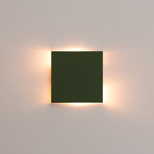 Sollux Lighting Wandlamp VANTA olijfgroen - 15x2,4x15cm