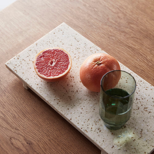 Hübsch dienblad Stone - terrazzo - 40x20cm