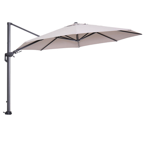 Garden Impressions zweefparasol Hawaii zand 350x350 cm + 90 kg voet en hoes