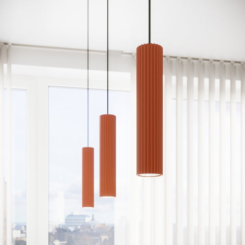 Sollux Lighting Tafellamp KARBON rood oker - 14,5x19,5x43cm