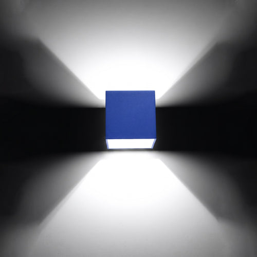 Sollux Lighting Wandlamp QUAD 1 ultramarijn - 10x12x10cm