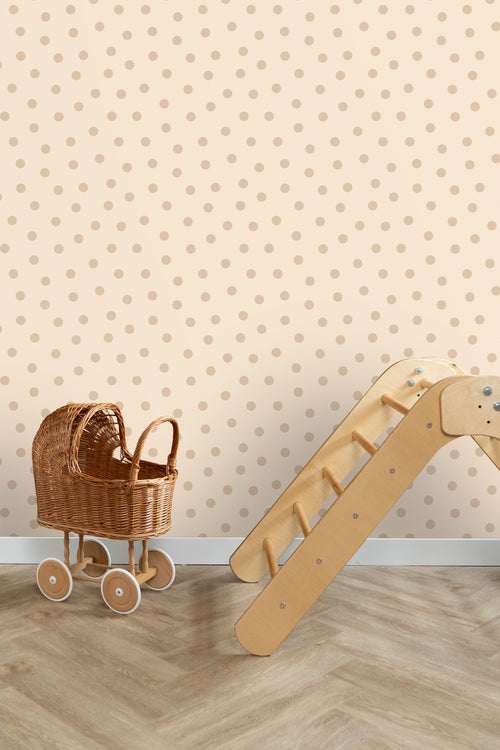 ESTAhome behang stippen beige - 53 cm x 10.05 m - 139730