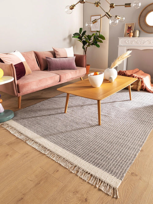 benuta wollen vloerkleed Kim - grijs - 160x230 cm