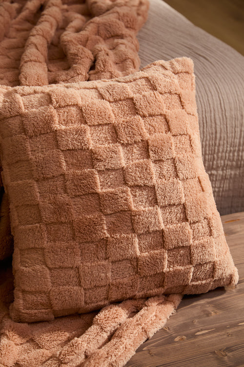 Calma House Kussenhoes Damero - Roze - 45x45