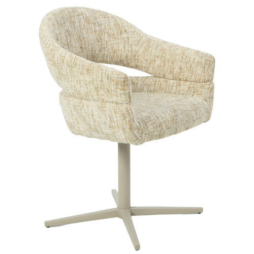 DÉJA Living Eetkamerstoel Milou - Taupe - Draaibaar - Set van 2 - vtwonen shop