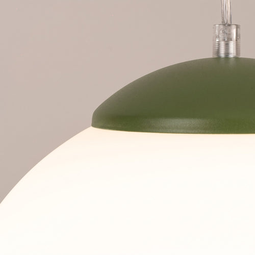 Sollux Lighting Hanglamp UGO 40 olijfgroen - 40x40x130cm