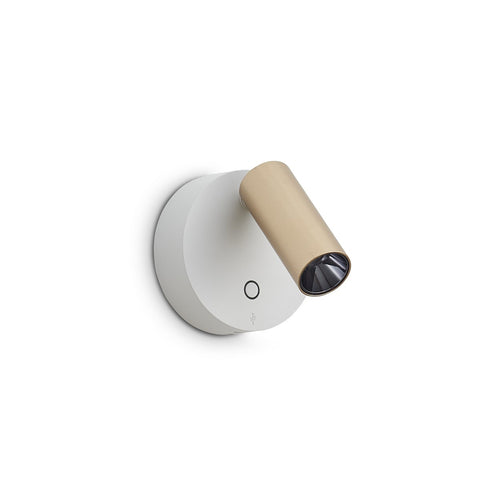 Ideal Lux ELF Leeswandlamp wit, goud, 1x LED 220lm 3000K dimbaar