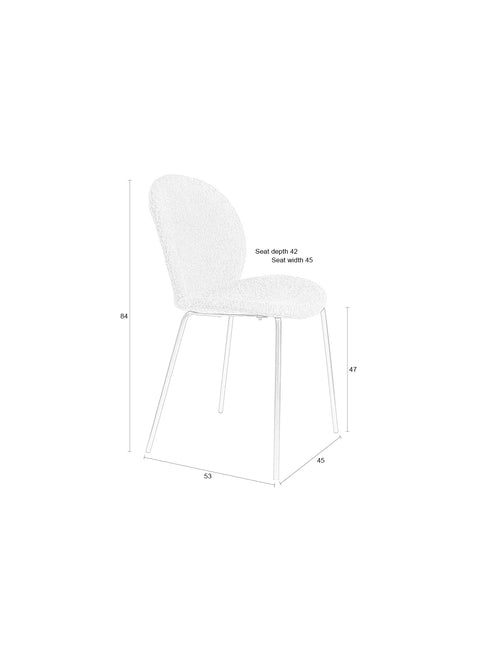 Zuiver Bonnet Eetkamerstoelen Off-White - Set van 2 - vtwonen shop