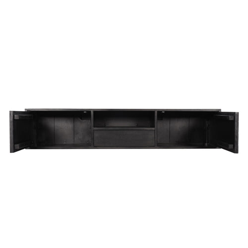 StarFurn Zwevend Tv-meubel New York - Zwart Hout - 160x35x33cm - vtwonen shop