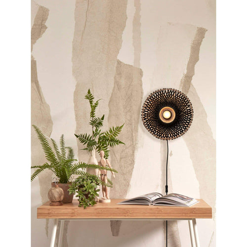 GOOD&MOJO wandlamp Kalimantan - zwart - Ø30cm - vtwonen shop