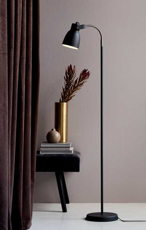 Nordlux Adrian Vloerlamp - E27 - Zwart