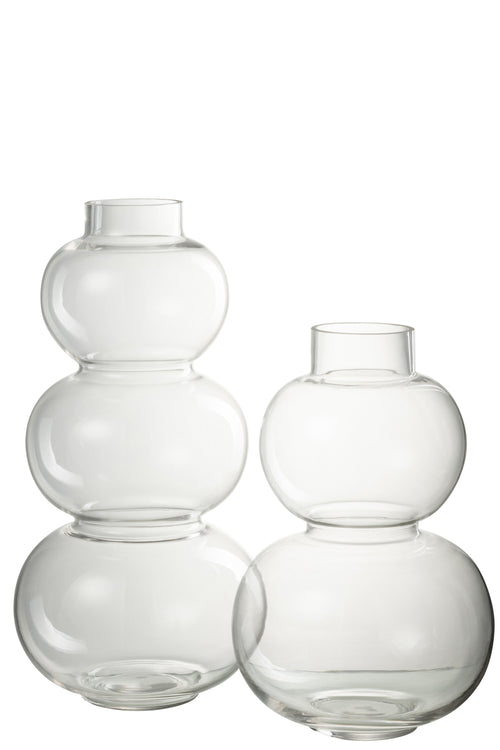 J-Line vaas Bol - glas - transparant - large - 36 cm hoog
