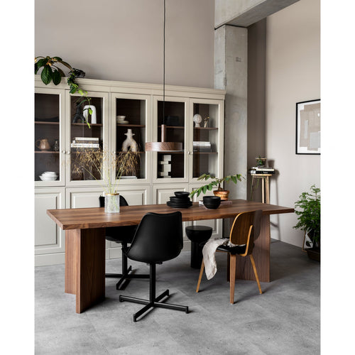 vtwonen eetkamerstoelen Classic - Hout - Zwart/Walnoot - Set van 6 - vtwonen shop