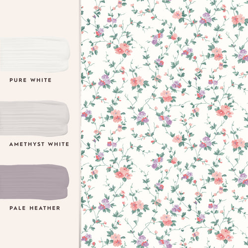 Laura Ashley Vliesbehang Priory Coral Roze - vtwonen shop