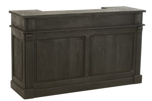 J-Line barkast 2 Lades - mango hout - zwart