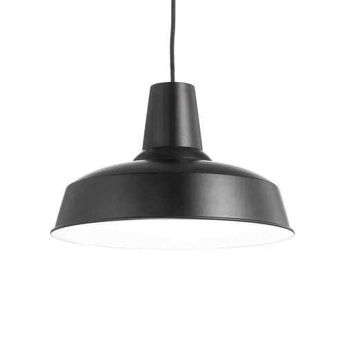 Ideal Lux Moby - 1 Light Dome Ceiling Hanglamp Zwart, E27