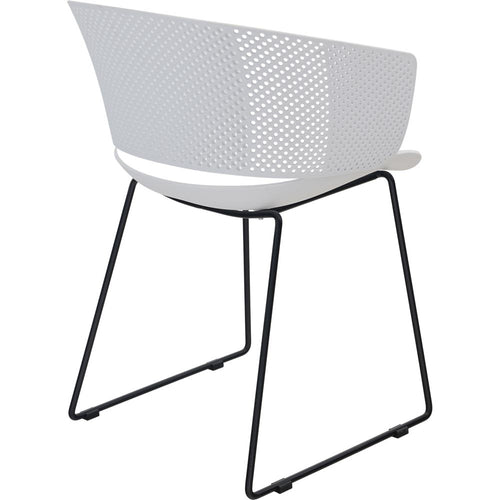 Lesli Living bistrostoel Orly - wit - 58,5x45,5∕53x79cm - set van 4