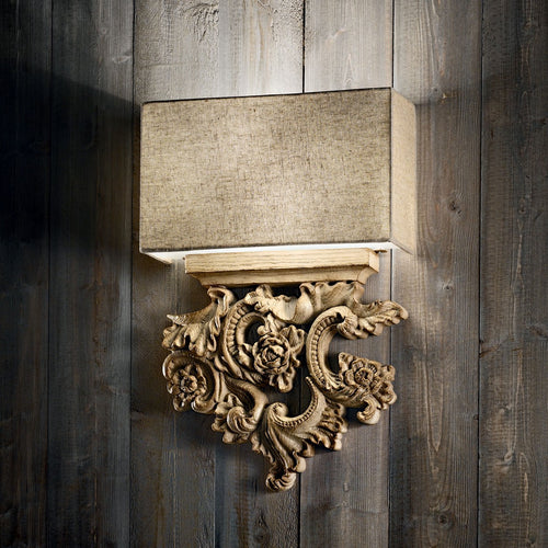 Ideal Lux Peter - 2 Light Indoor Wandlamp Bruin, Beige met Kap, E14