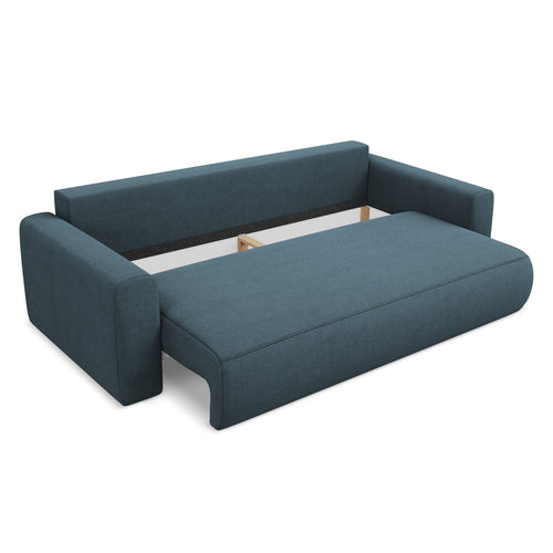 LaMiaSofa 3-zits slaapbank Perugia - textuurstof - jeans - 238x105x82