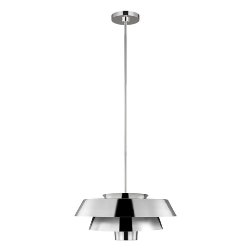 Elstead Brisbin 1 hanglamp, gepolijst nikkel, E27