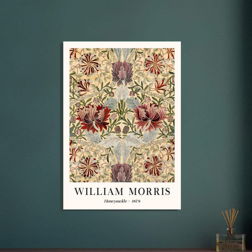 Artfulprints Poster met Lijst William Morris - Honeysuckle III 1886   - 70x100 cm - Meerkleurig