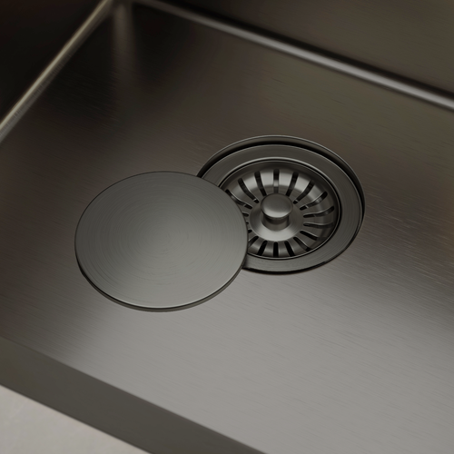 LOMAZOO Spoelbak Keuken Nexus - 40 x 40 cm - Gun Metal - RVS