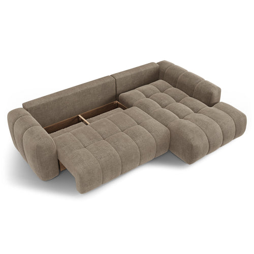 Premium Interiors - Rechthoekige hoekbank met slaapfunctie en opbergruimte SKY - kruisbinding  mol 310cm