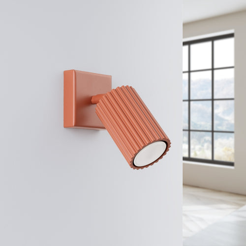 Sollux Lighting Wandlamp KARBON rood oker - 8x16x8cm