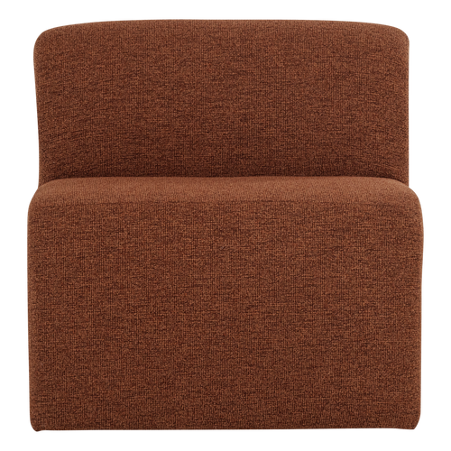 WOOOD eetbank 84 cm rugleuning Mojo Base - Bouclé - Roestbruin - 83x84x76