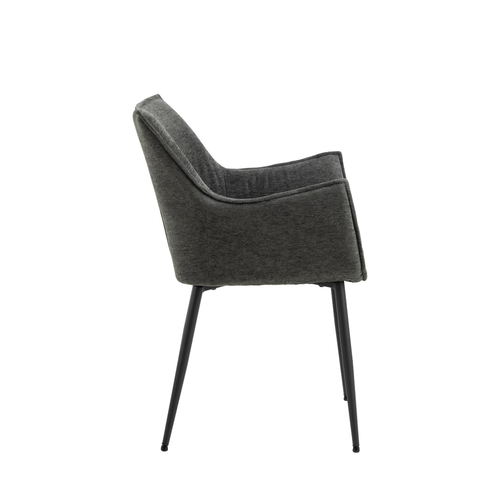 Rebellenclub Eetkamerstoel Lismore - Set Van 2 - Donkergrijs - vtwonen shop