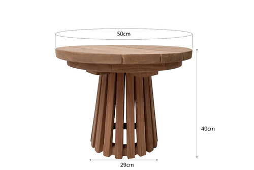 Livingfurn tuintafel Cindo - bruin - 50x50x40 - vtwonen shop