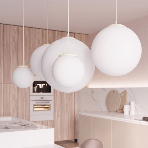 Sollux Lighting Hanglamp UGO 30 beige - 30x30x120cm