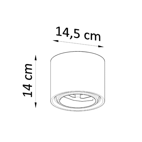 Sollux Lighting Wandlamp keramiek KALU - 14,5x14,5x14cm