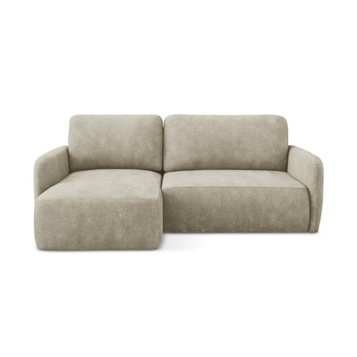 LaMiaSofa hoekbank links Corle - chenille stof - beige - 207x148x86