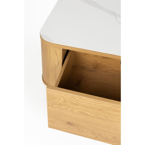 Housecraft Living Almira Salontafel 120x60 cm Hout/ Marmerlook Naturel