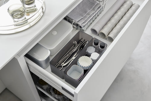 Yamazaki Stapelbare Lade Organizer - diep | smal - Tower - Zwart