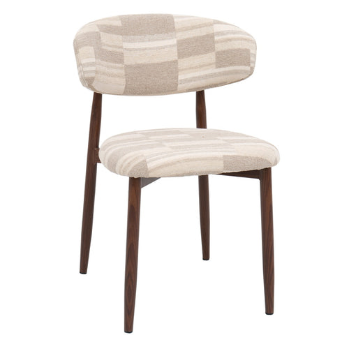 DÉJA Living Eetkamerstoel Skara - Greige/Walnoot - Set van 2 - vtwonen shop