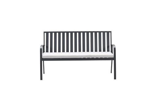 Pisa parkbank - aluminium - carbon black - valley sand