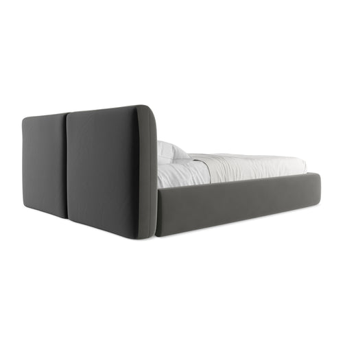 LaMiaSofa Bed met opbergruimte Milano - velours - staal - 180x228x82